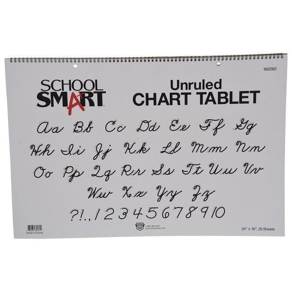 School Smart PAPER CHART 24X16 UNRULED 25 SHTS P0074520SS-5987